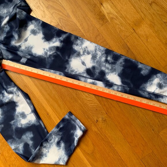 Old Navy Tie Dye Leggings Womens Large Full Length Blue & White - Picture 5 of 10